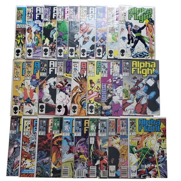 Alpha Flight Comic Book Lot 83 Issues Marvel Comics Vintage - Picture 3 of 4
